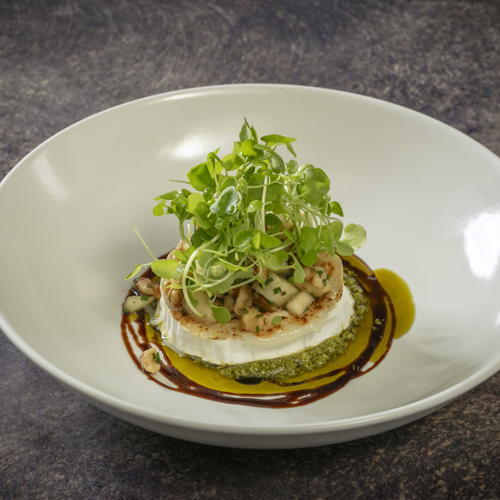 <p>GRILLED GOATS CHEESE SALAD</p>